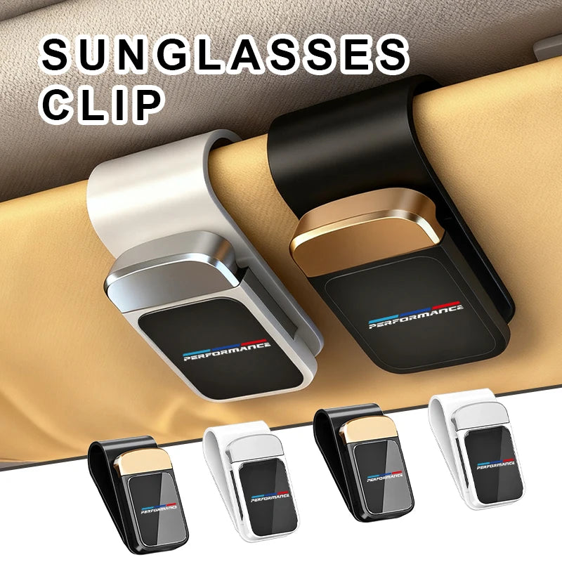 Car Stainless Steel Card Ticket Holder Sun Visor Glasses Clip For BMW Performance M2 M3 M4 X1 X3 X4 X5 E87 X7 E91 G20