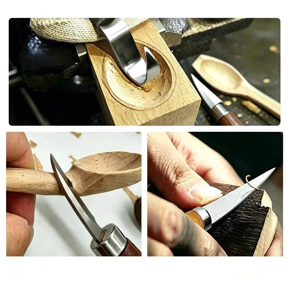 Hand Carving Knife Professional Whittling Tools Kit for Beginners Detail Woodworking Chisel DIY Pumpkin Carving Christmas Gift