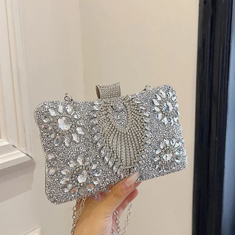 Brilliant Diamond Evening Bags Shoulder and Crossbody Bags Super Cool Personality 2025 Designer New Style Handbags for Women New