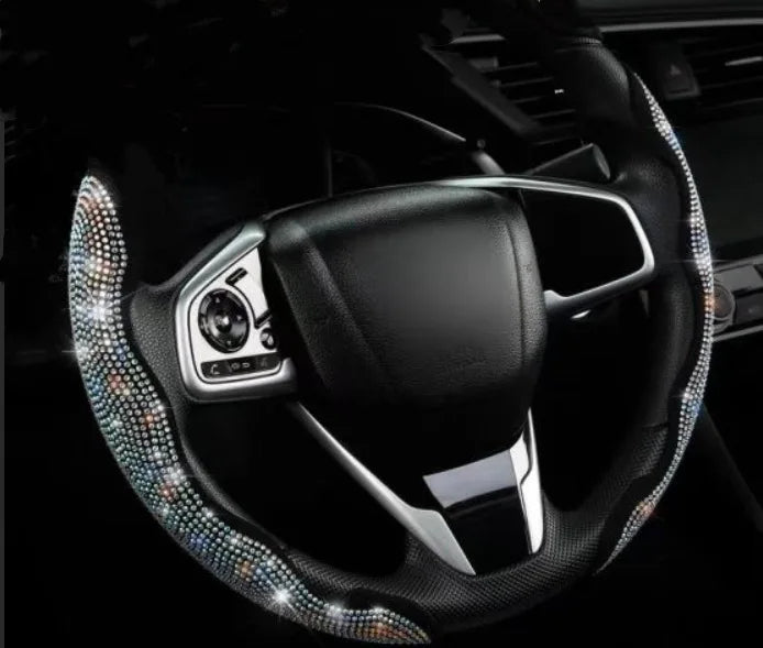 Popular diamond-encrusted steering wheel buckle, fashionable sports, butterfly design, non-slip and wear-resistant design