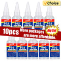 5-10pcs 502 Super Glue Instant Quick-drying Cyanoacrylate Adhesive Leather Rubber Glass Wood Metal Strong Bond Liquid Glue Tool