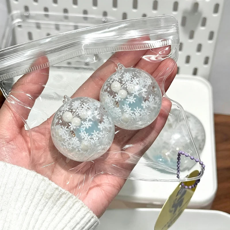 Winter Snow Maltose Ball Soft Squishy Fidget Sensory Toy for ADHD Autism Slow Rebound Squeeze Toy for Adults Christmas Gift