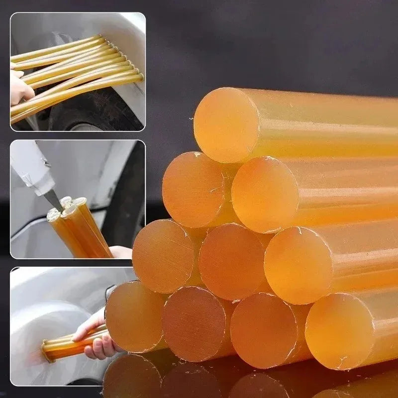 Car Hot Glue Stick Dent Repair Tool - Strong Adhesive Pull Tool Black Hot Glue Stick - Paintless Dent Removal Repair Strip Tools