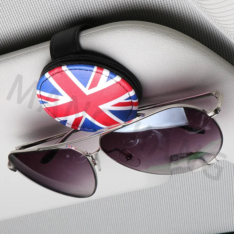 Car Glasses Sun Visor Glasses Clip Eyeglasses Storage Holder Magnetic Bracket Portable Decoration Car Accessories Interior
