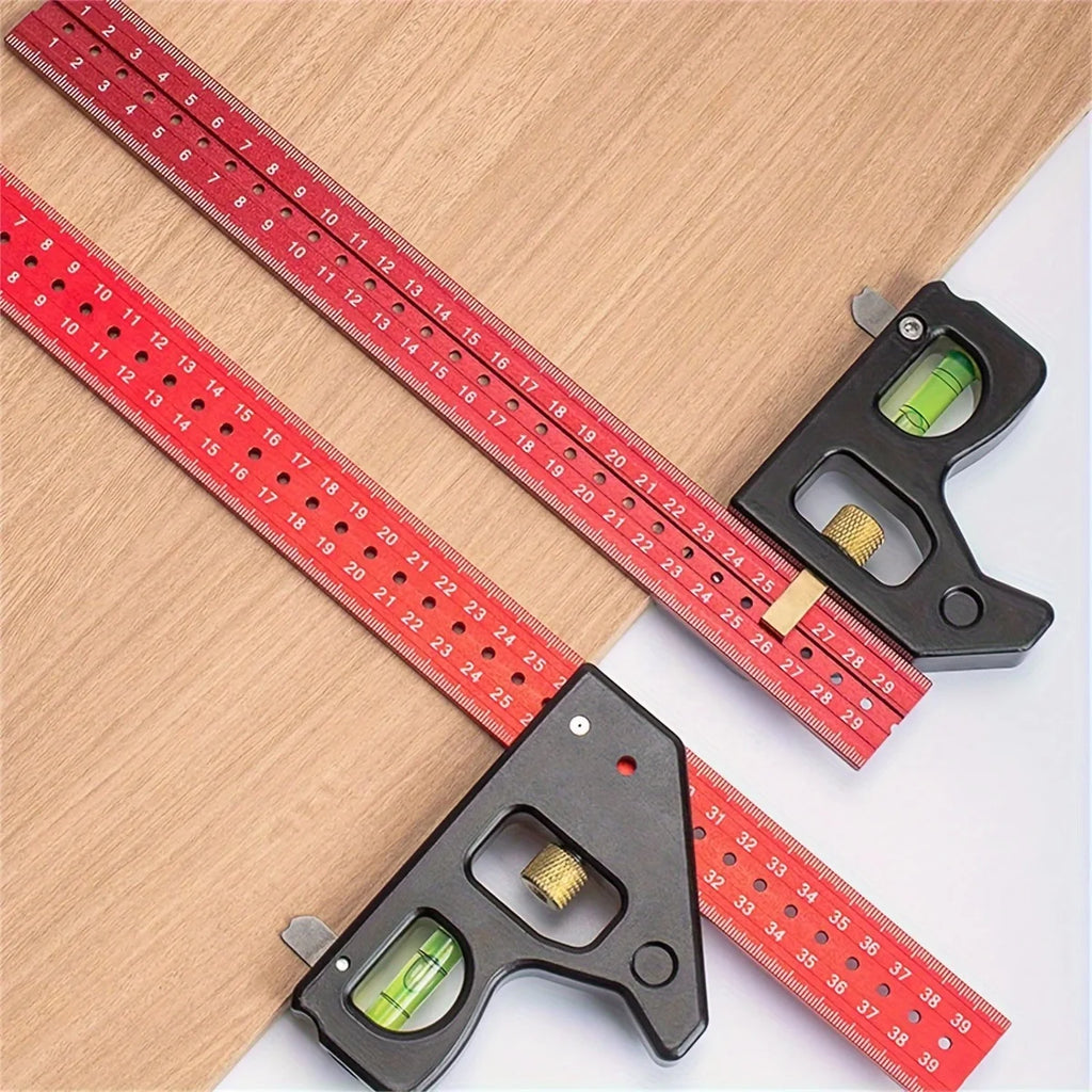 Multifunctional Carpenter's Combination Angles Ruler Metal Measuring Instrument For Accurate 90 Degree Angles Durable