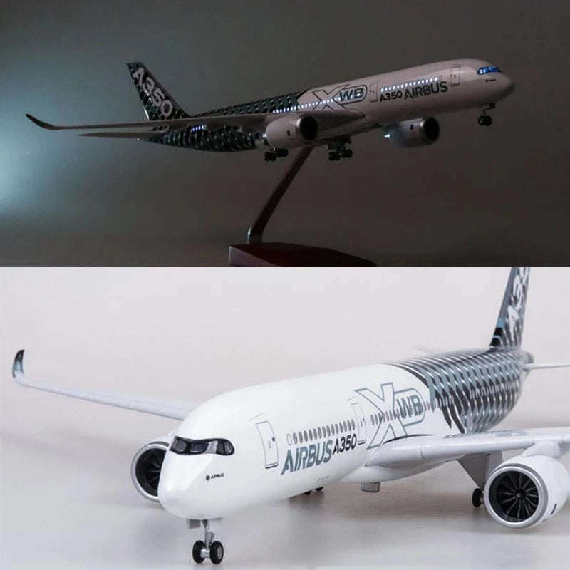 Airbus A350 Prototype XWB Airways Model 1/142 Scale 47CM Diecast Resin Airplane with Lights And Wheels for Collection Gifts