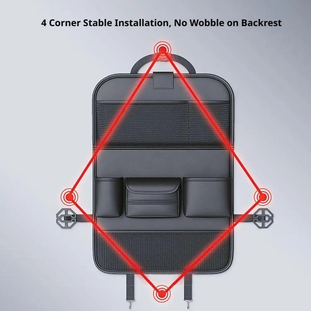 1PC Foldable Car Seat Back Organizer Multi-Pocket Storage Bag with Tray Tablet Holder Tissue Box Waterproof Car Accessories