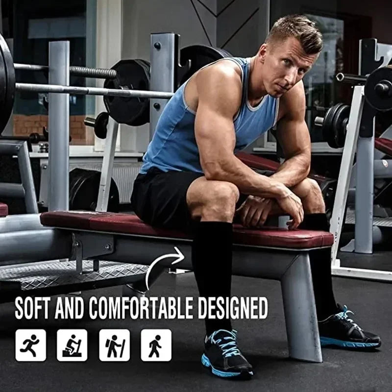Unisex Compression Socks for Men and Women Medical Diabetes Varicose Veins Sports Socks for Running Cycling Travel Flight Yoga