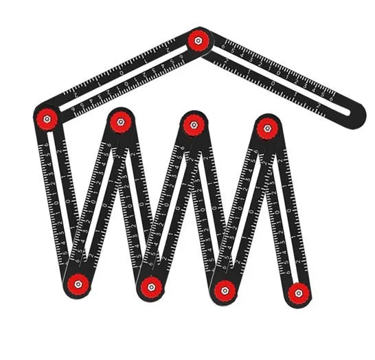 12/9/6 fold Aluminum Alloy Multi Angle Ruler Finder Measure Ruler Woodworking Construction Tool For Craftsmen Locator Guide