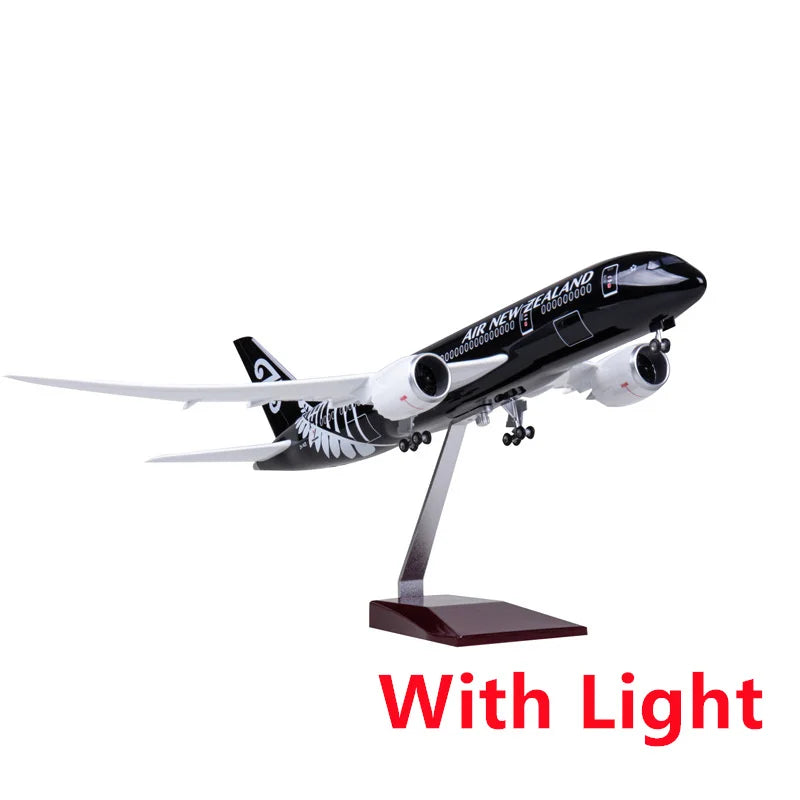 47CM Newzealand B787 Aircraft New Zealand Airlines Model W Light and Wheel Landing Gear Diecast Resin Plane Toy