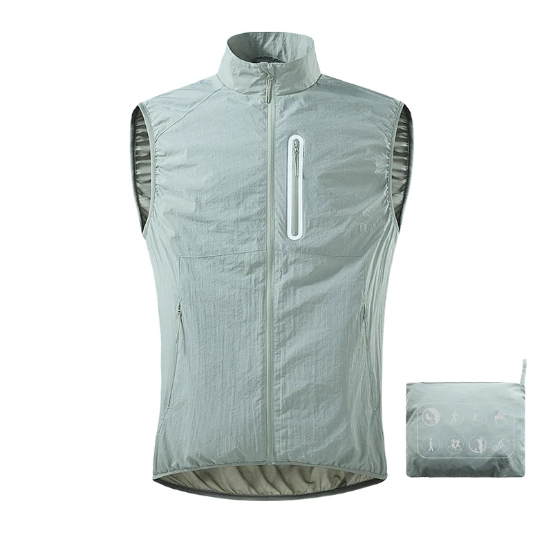 LNGXO Men's Women's Running Vest Climbing Camping Hiking Fishing Vest Unisex Summer Waterproof Self-Storage Sleeveless Jacket