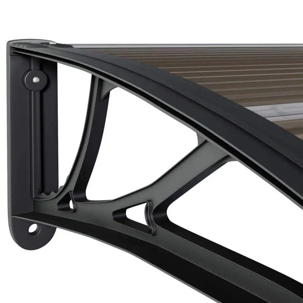 Outdoor Polycarbonate Awning Door Window Canopy Rain Shelter UV Protection Patio Roof Cover with Aluminum Alloy Bracket
