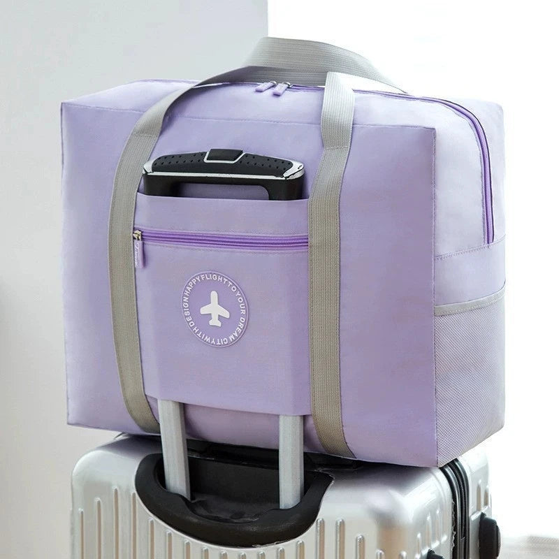 Large capacity folding travel bag hand-held luggage bag moving accept travel bag can be used for business trips drawbar storag
