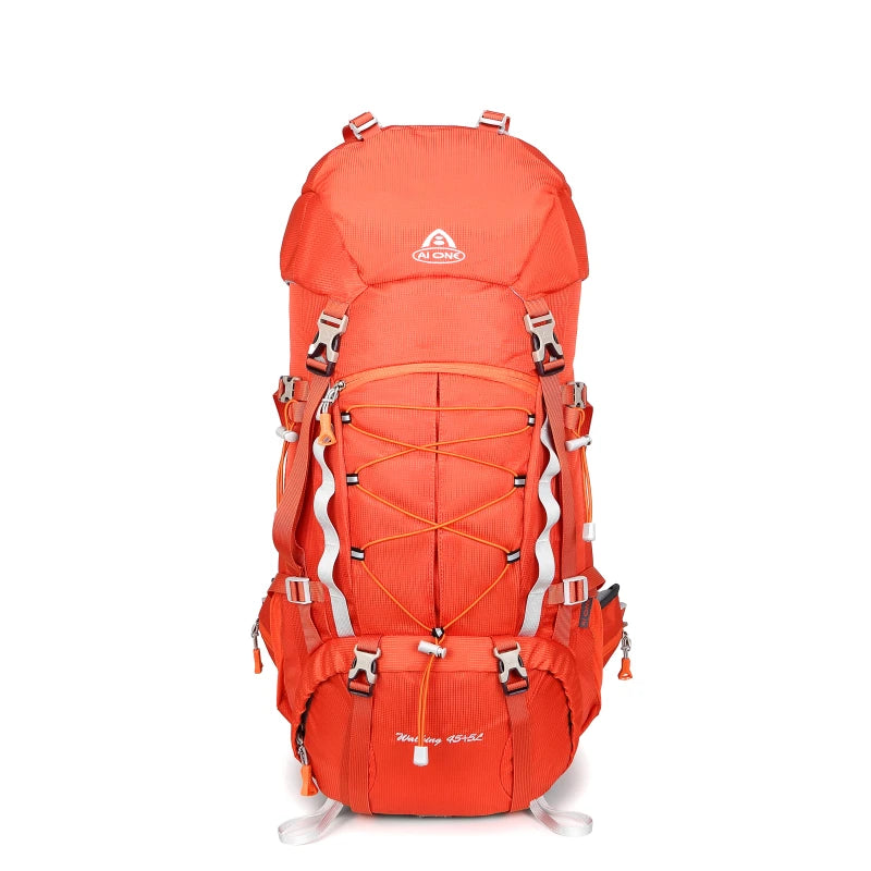 45+5L Suspension Outdoor Hiking Backpack Camping Breathable Backpack Multi-Functional Climbing Sports Backpack