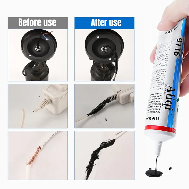 Electrical Tape Insulation Paste Sealant Suitable Fix Line Glue for Wires, Cables Home Use Insulation Adhesives Sealers