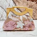 Spring and summer high-end large-capacity armpit bag hand-embroidered sequins hand-held straw bag