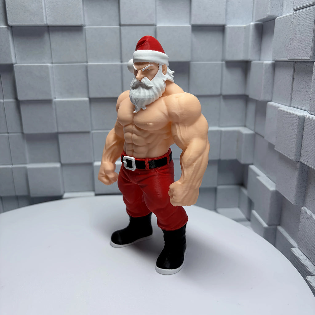 New Edition Premium Muscular Santa Claus, Home Decoration, Creative Desktop Display Collectible Figure, Desktop Decoration.