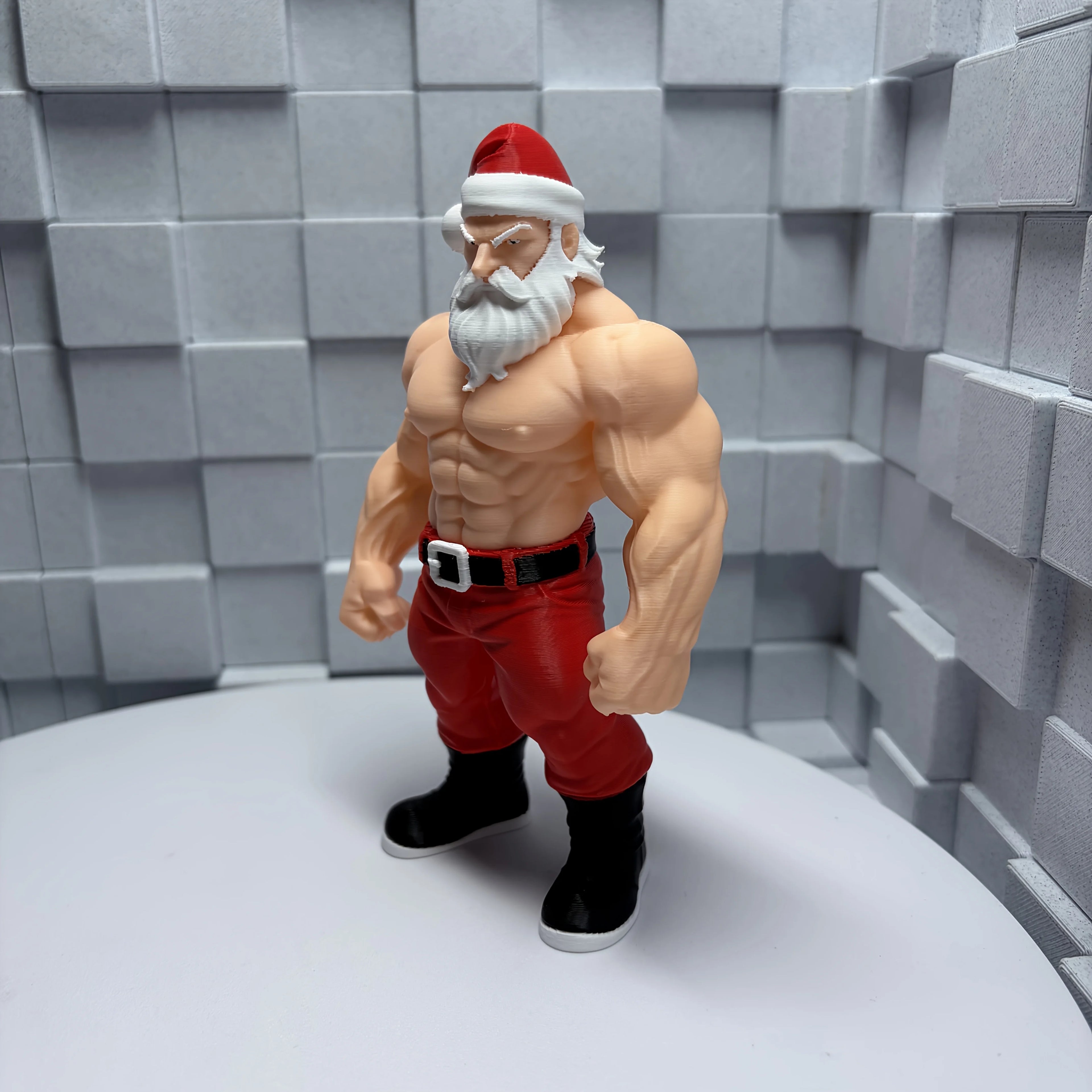 New Edition Premium Muscular Santa Claus, Home Decoration, Creative Desktop Display Collectible Figure, Desktop Decoration.