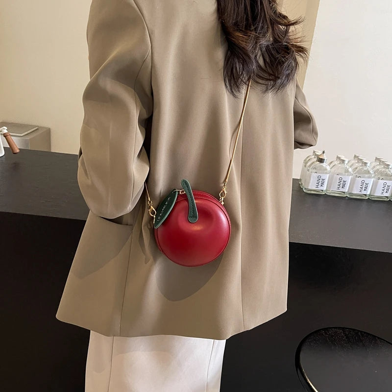 2024 New Lipstick Bags For Women Fashion Mini Circular Crossbody Bag Cute Round Bag Coin Purse Handbag Designer Shoulder Bag