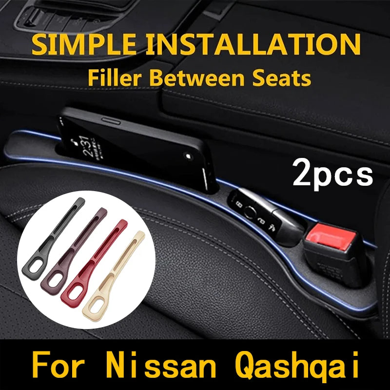 Car Seat Gap Filler Between Seat Crevice Interior Decoration Accessories 2Pcs For Nissan Qashqai J10 J11 J12 2013-2025