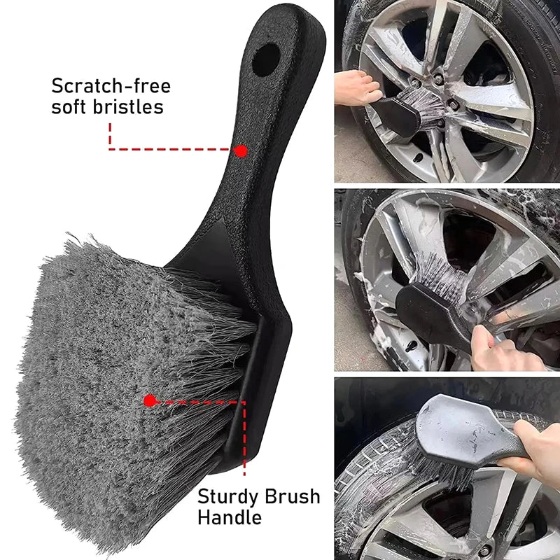 NEW Car Tire Wheel Rim Cleaning Brush Detailing Brushes Wash Towel Universal Wheel Tire Cleaning Tools Auto Accessories
