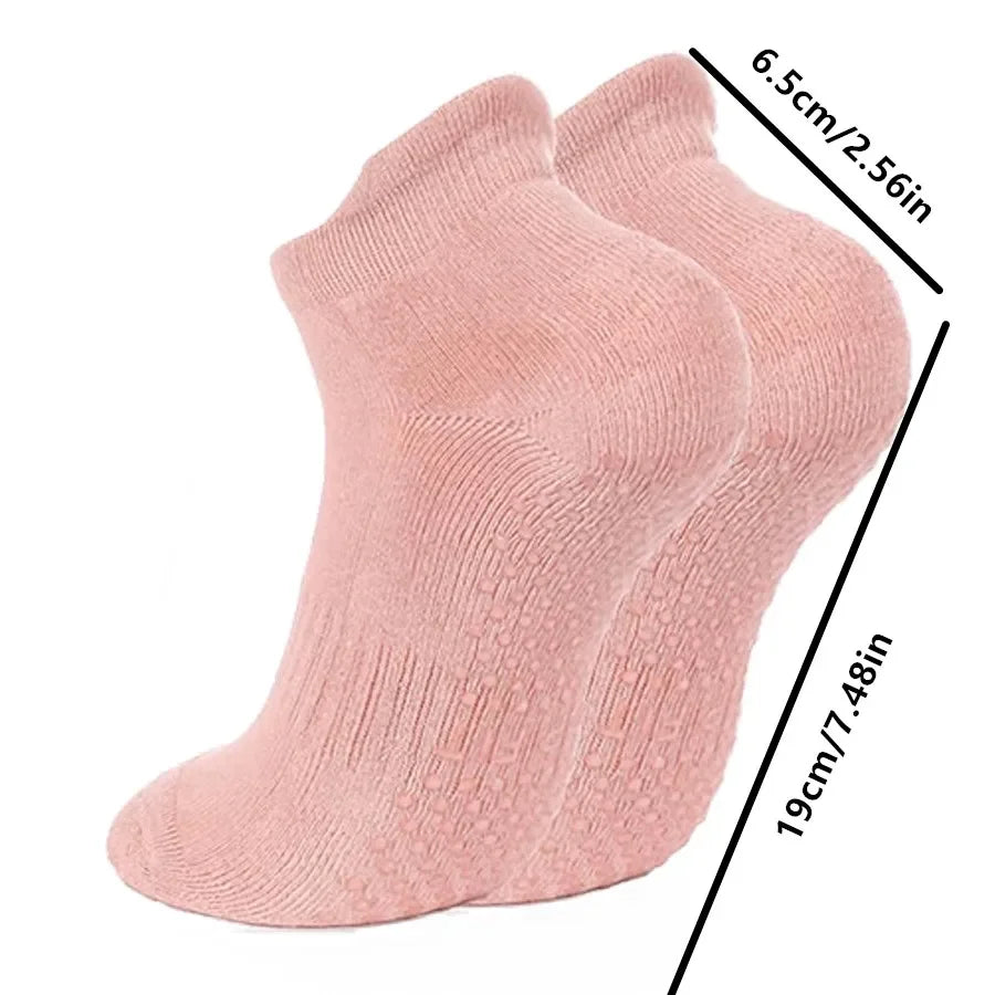 Pair of Double Anti-Slip Grip Pilates Socks for Yoga and Sports