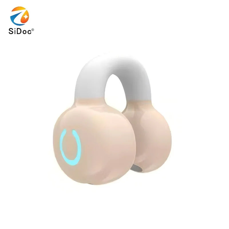 New single ear stereo clip on Bluetooth earphones YX09 business model with bone conduction and long battery life