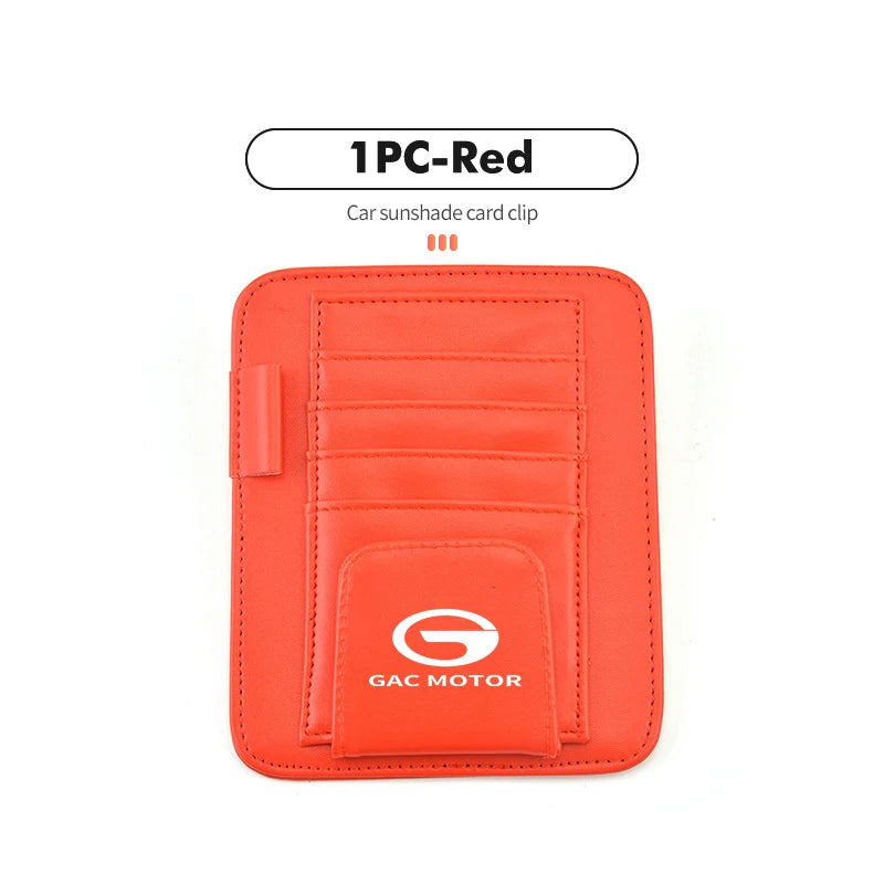 Car Sun Visor Glasses Case Sunglasses Clip Card Ticket Holder For GAC MOTOR Trumpchi Aion S GS3 GS4 GS5 GS8 GA4 GA6 GA8 GE3 2016