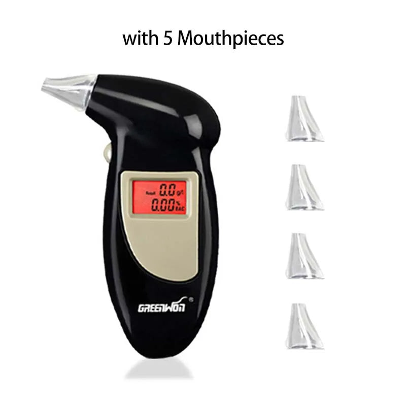 GREENWON AT-68S Alcohol Tester Digital Alcohol Detector Key Chain Breathalyzer Backlight Display