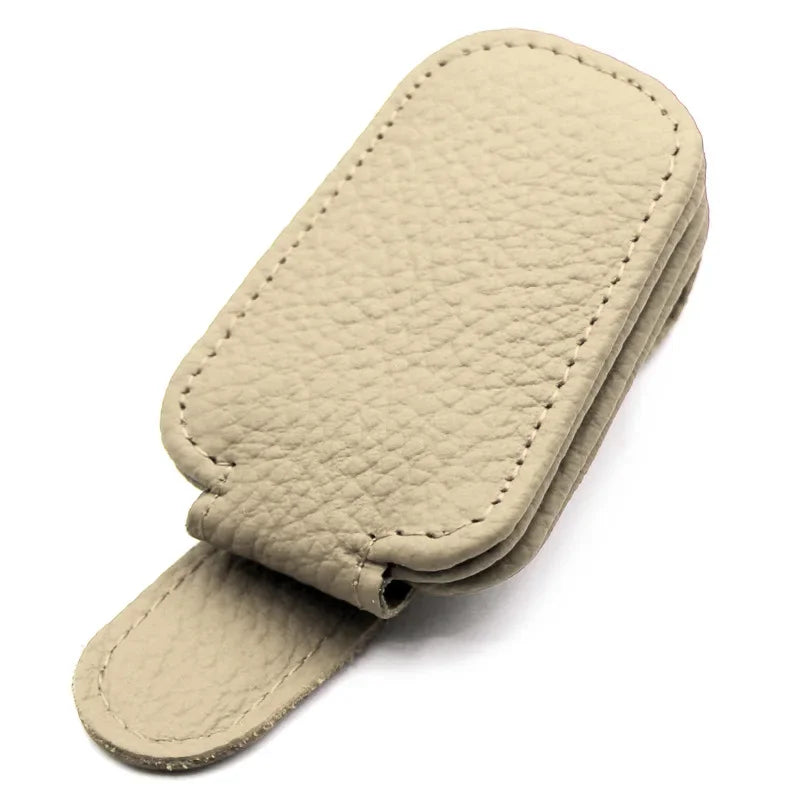 Sunglasses Holder Is Suitable for Car Sunshades Magnetic Leather Sunglasses Clip and Ticket Clip Car Sunshade Accessories