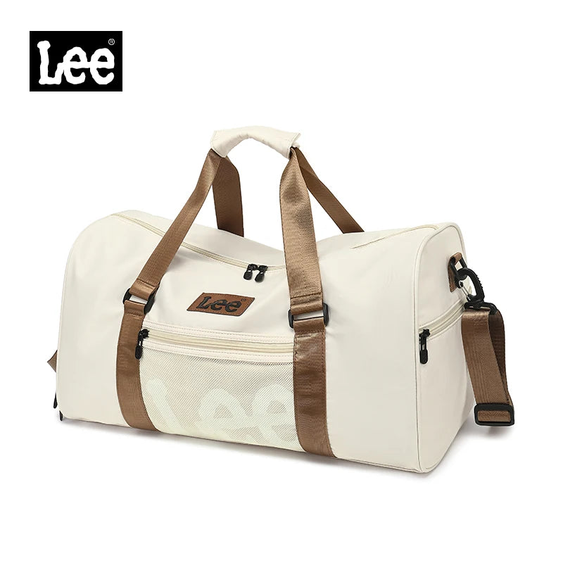 LEE Gym Duffel Bag Short Trip Luggage Travel Bag Unisex Waterproof Large Size Sport Training Dry Wet Bag with Shoe Compartment