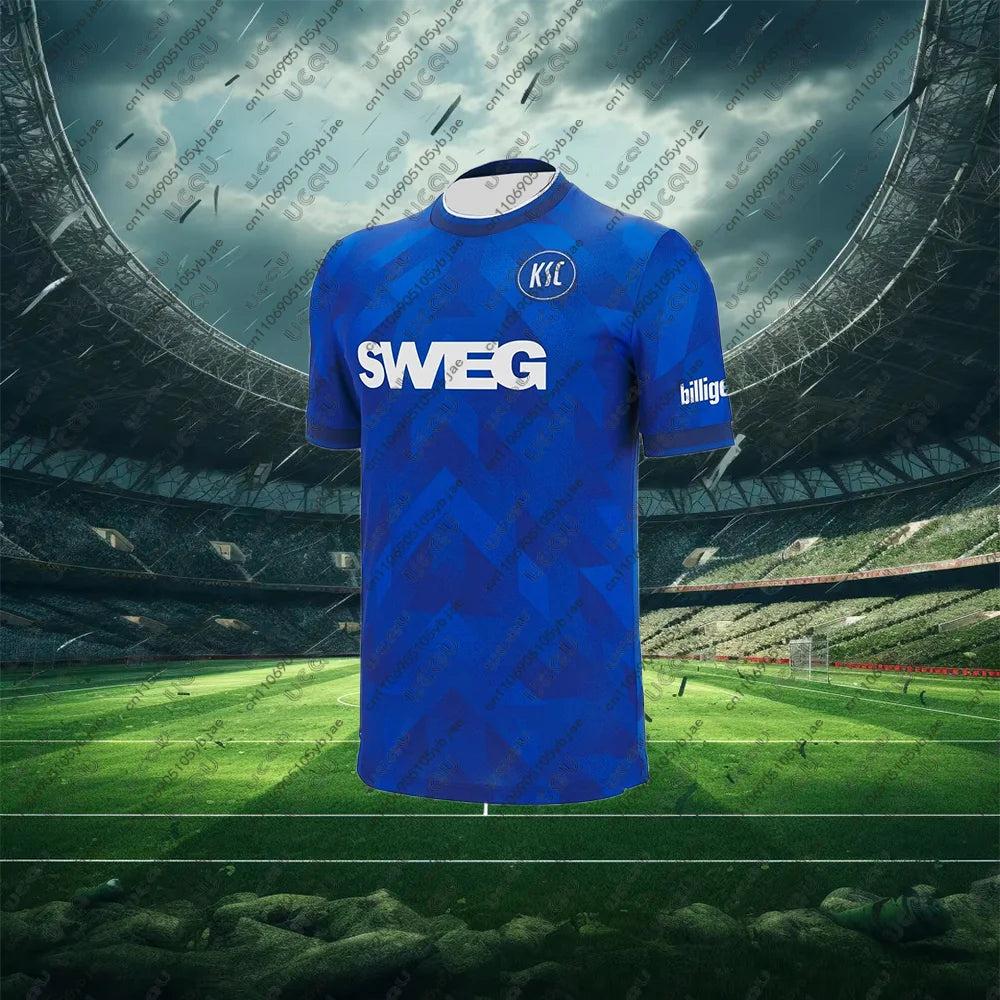 2025-26 Mens Kids Boys Germany Male Breathable Football Jersey Home Soccer Game Sport Karlsruher S-SC-C Away Quick-drying Top
