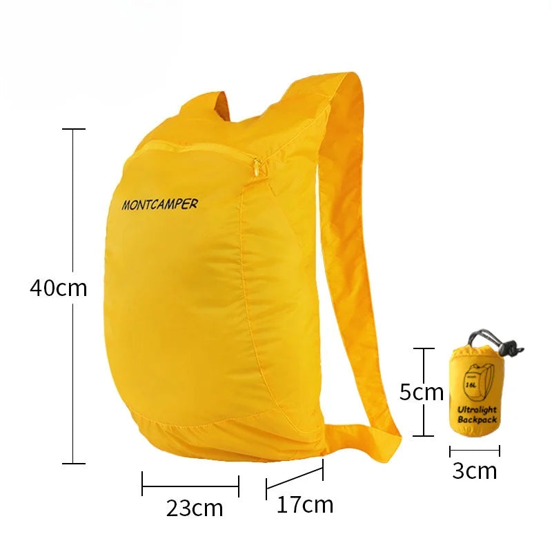 16L Ultralight Foldable Backpack 20D Nylon Water‑Repellent Packable Daypack,Portable Outdoor Backpack for Hiking Travel Camping