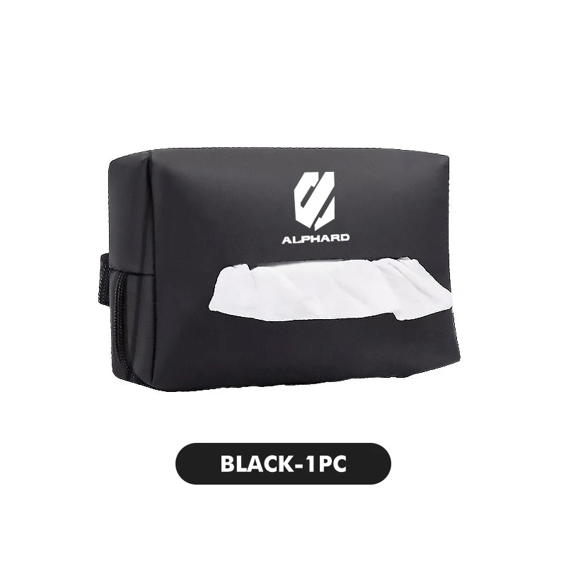Car Tissue Box Cover Seat Back Hanging Type Tissue Storage Case For Toyota Alphard Vellfire 2003-2011 2012 2013 2014 10 20