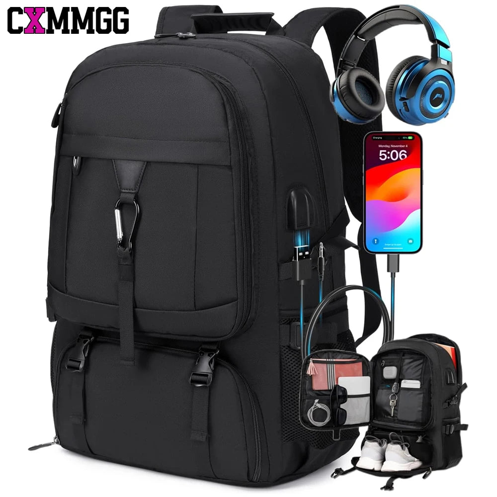 Large 50L/80L Travel Laptop Backpack - Airline Approved Carry-On Backpack with USB Charging Port,College Backpack for Men Women