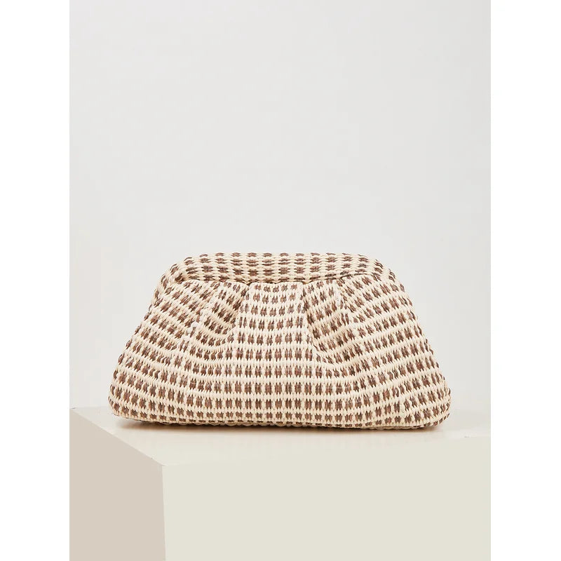 Unique New Woven Clutch Bag Suitable For Vacation And Beach Can Be Worn Crossbody Versatile Chain Clutch Bag