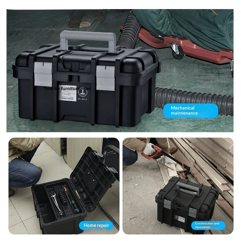 Tool Organizer Case Heavy Duty Metal Toolbox Portable Lockable Large Capacity Tool Chest Garage Workshop Mechanic Organizer