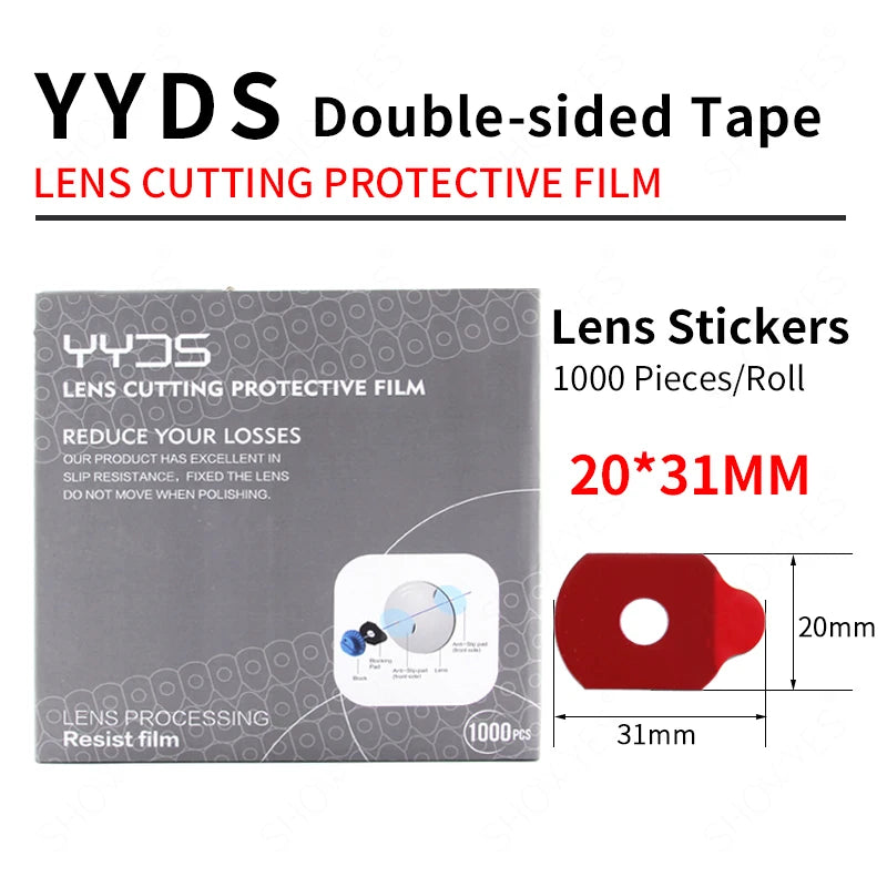 High Quality Double-sided Sticker Pastilles For Lens Adhesives Tape Red Protecting Glasses Processing Blocking Pads Optical