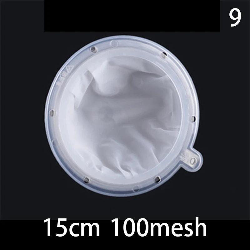 1pc 100/120/200/300/400/450 Mesh Nylon Filter Stainless Steel Funnel For Fruit Milk Traditional Chinese Medicine Oil White Wine