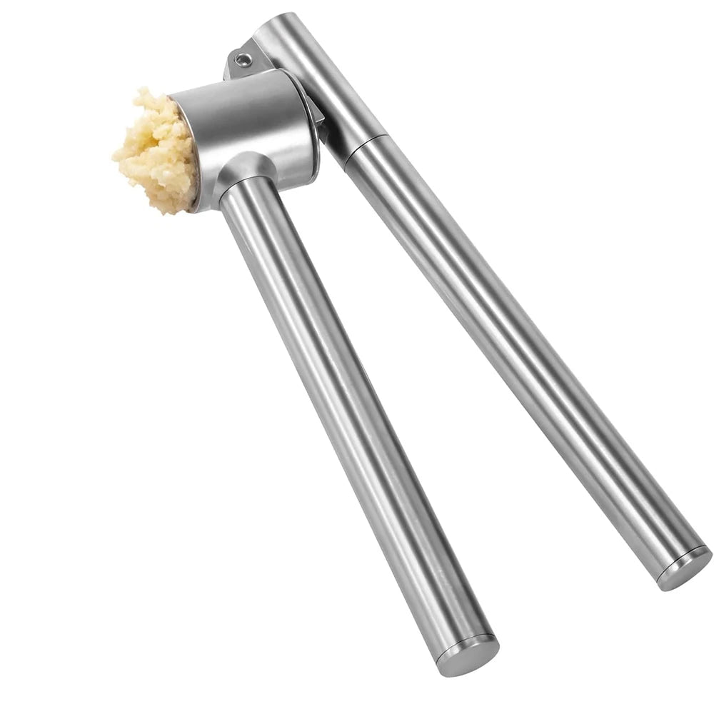 LMETJMA Garlic Press 304 Stainless Steel Garlic Press Mincer Rust Proof Garlic Mincer Heavy Duty Garlic Crusher  JT275