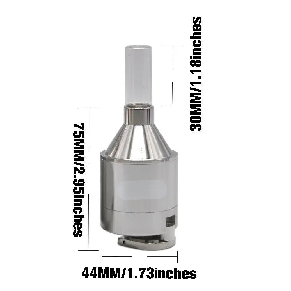 Retractable Walking Stick Aluminum Alloy Hand Grinder with Snuff Glass Bottle Funnel, Adjustable Design, Easy To Carry