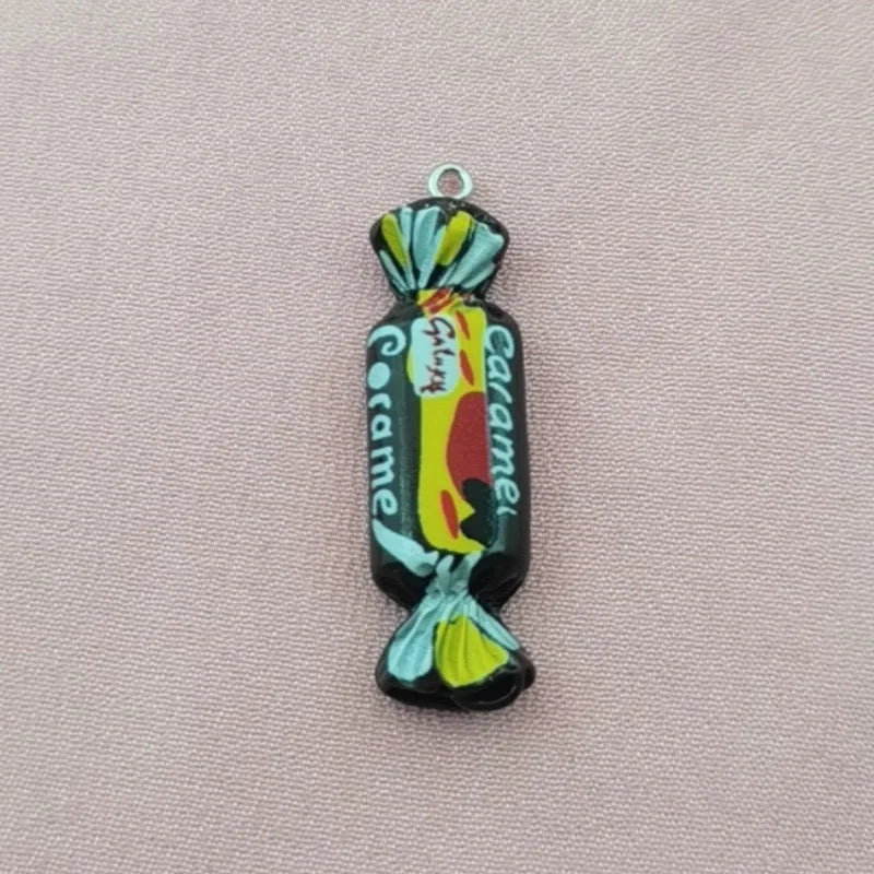 10pcs simulation candy and food toy resin pendant, DIY jewelry making earrings, keychain accessories