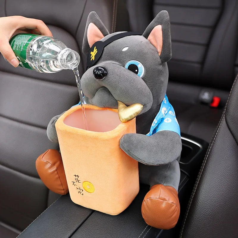 Creative car tissue box, garbage bin, two in one multifunctional car armrest box, drawer box, car decoration supplies
