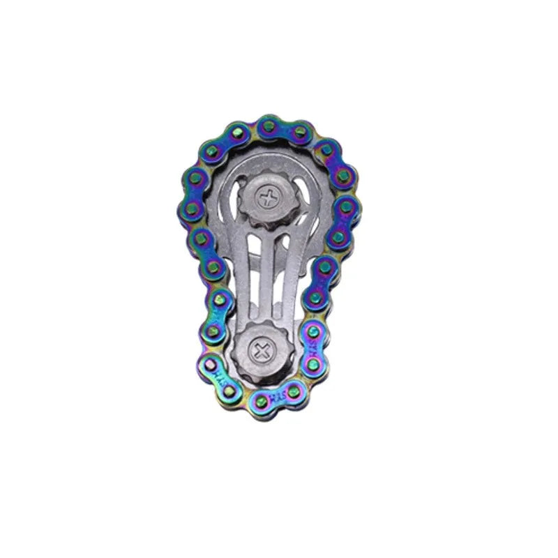 Metal Bike Chain Fidget Spinner Toys Sprockets Flywheel Fingertip Gyro Fidget Spinner Antistress Anxiety Toys for Kid Adult Gift