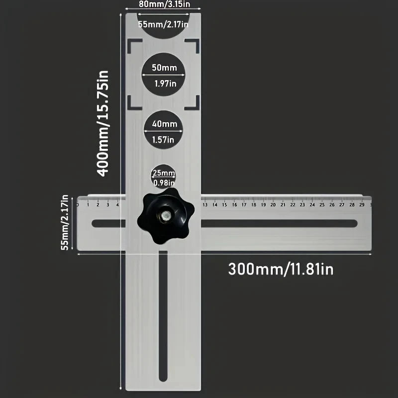 1pcsAdjustable Tile Locator To Wall Marking Position Ruler Ceramic Hole Cutter Tile Drill Marble Opener Construction Tool