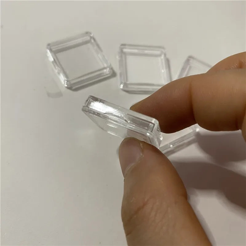 10Pieces High Quality Plastic Containers Square Case For Token Game Chips Holder Protector Boxes