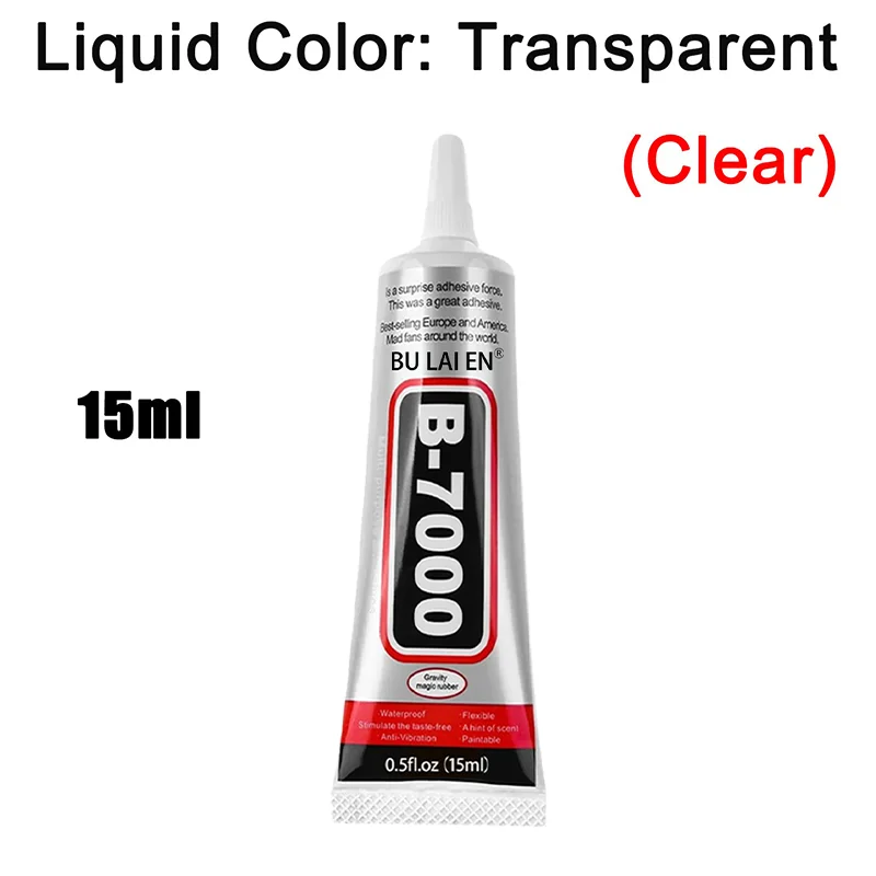 B7000 Mobile Phone Screen Super Waterproof Adhesive Universal Bonder for Apple and Samsung Touchscreen Glass 110ml Fast-Setting B7000 + T7000 Glue 5-Pack