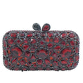 Boutique De FGG Turquoise Synthetic Agate Stone Evening Bags and Clutches for Women Formal Party Bags Party Rhinestone Handbags