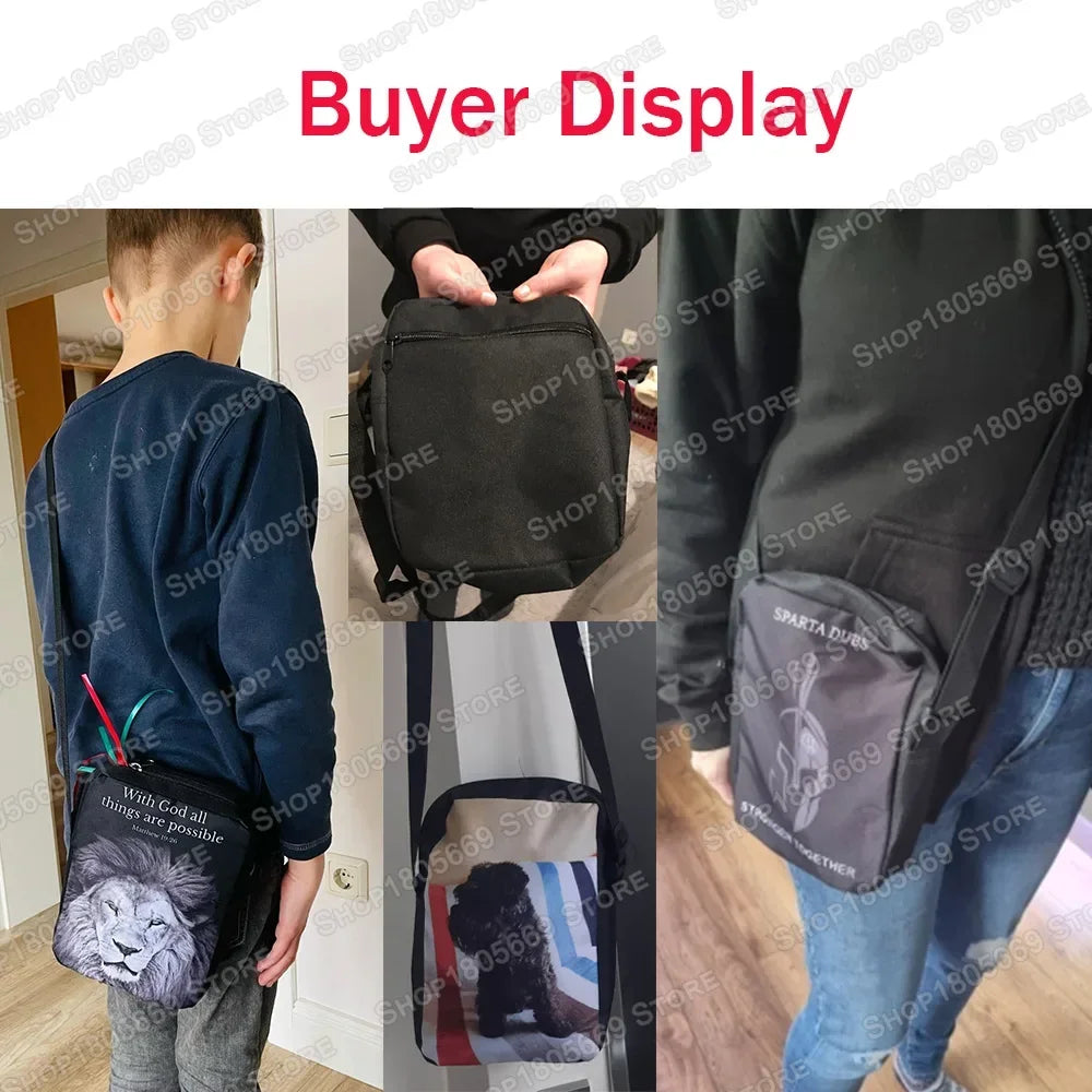 Cool Golden Soccer with Crown Print Crossbody Bags Hot Blood Football Sport Handbags Teenagers Boys Girls Phone Holder Bookbag