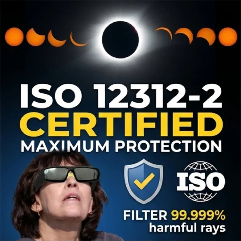 Safe Solar Eclipse Glasses Plastic Frame Professional Solar Viewer Shade For Direct Sun Observation Total Eclipse Eyewear